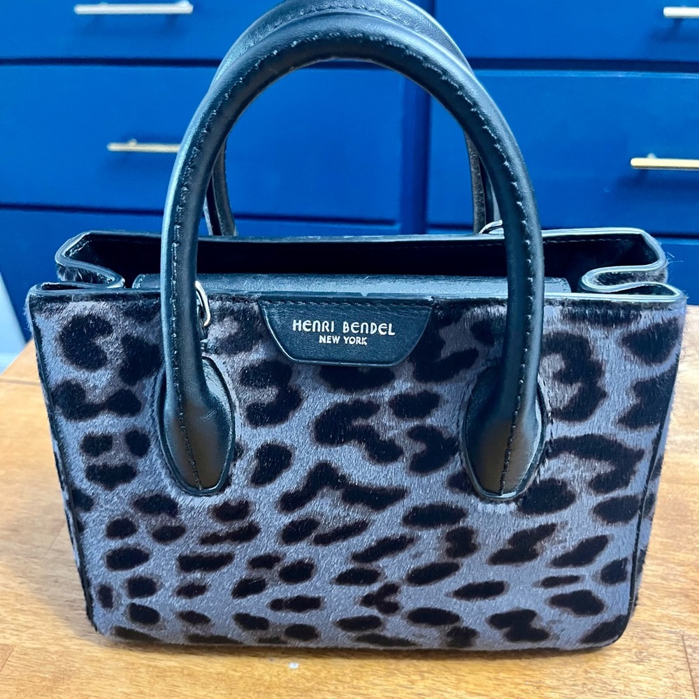 RARE like new Henri Bendel Haircalf mini bag. Does not have long strap.